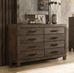 Woodmont Rustic Golden Brown Wood 8-Drawer Dresser