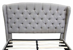 Yvette Grey Fabric Tufted Cal King Bed