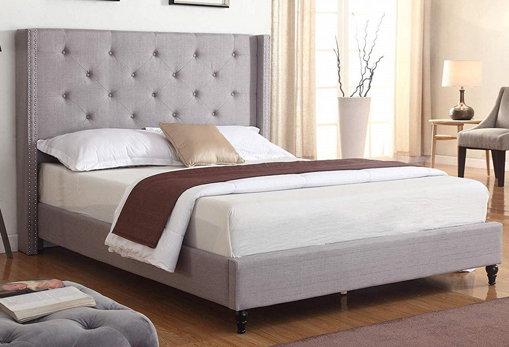 Vero Grey Linen Cal King Bed