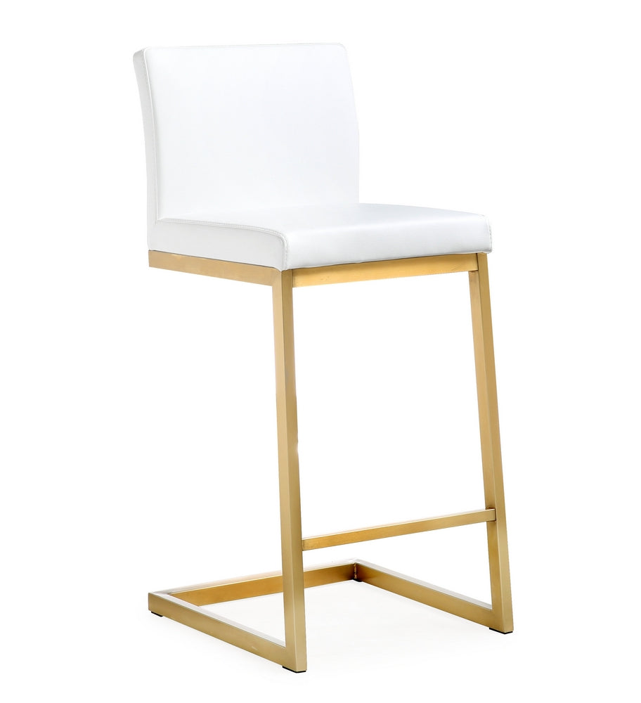 Parma 2 White Vegan Leather Counter Stools