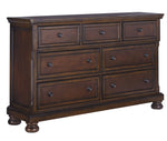 Porter Rustic Brown Wood 7-Drawer Dresser