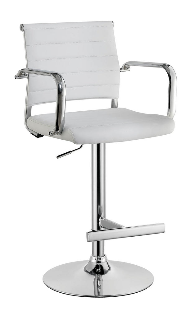 Sedona White Leatherette/Metal Bar Stool