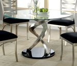 Roxo Silver & Black Round Dining Table