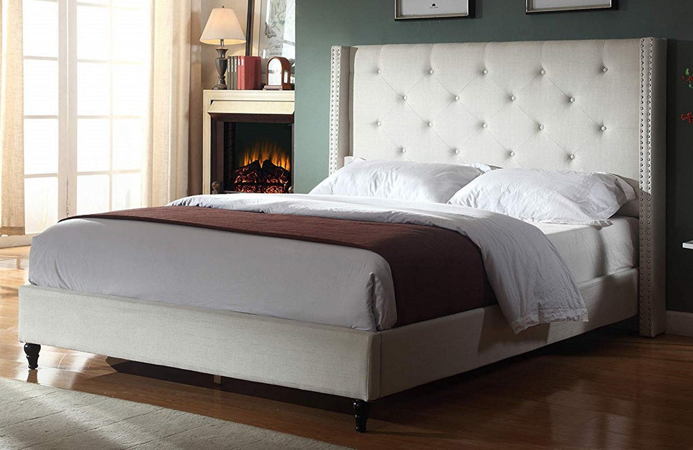 Vero Beige Linen King Bed