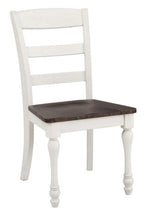 Madelyn 2 Dark Cocoa/Coastal White Wood Side Chairs