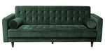 Juniper Hunter Green Velvet Tufted Sofa