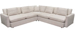 Arcadia 3-Pc Cream Fabric Sectional Sofa