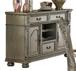 Catalonia Platinum Gold Wood 3-Drawer Server