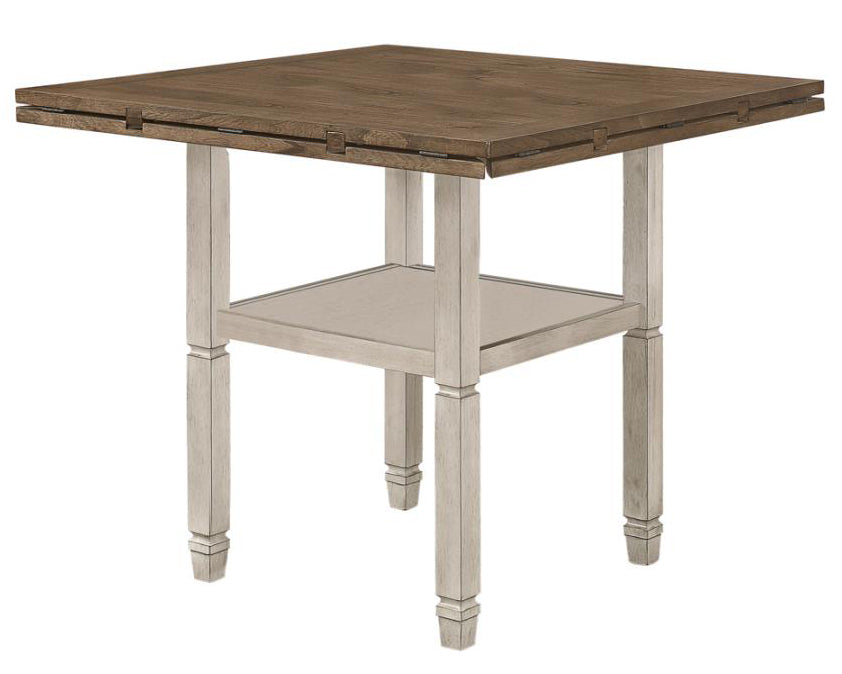 Sarasota Rustic Cream Extendable Counter Height Table