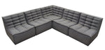 Marshall 5-Pc Grey Fabric Modular Sectional Sofa