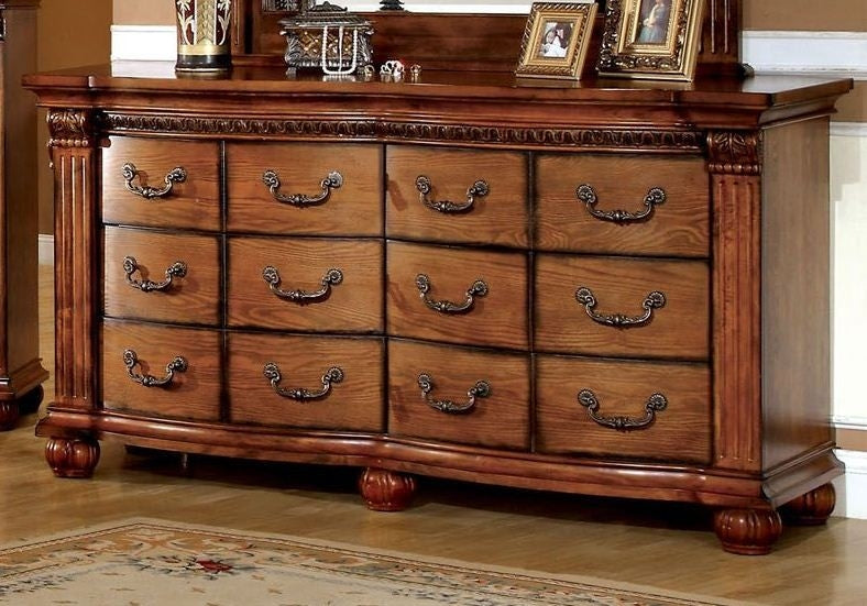 Bellagrand Antique Tobacco Oak Wood Dresser