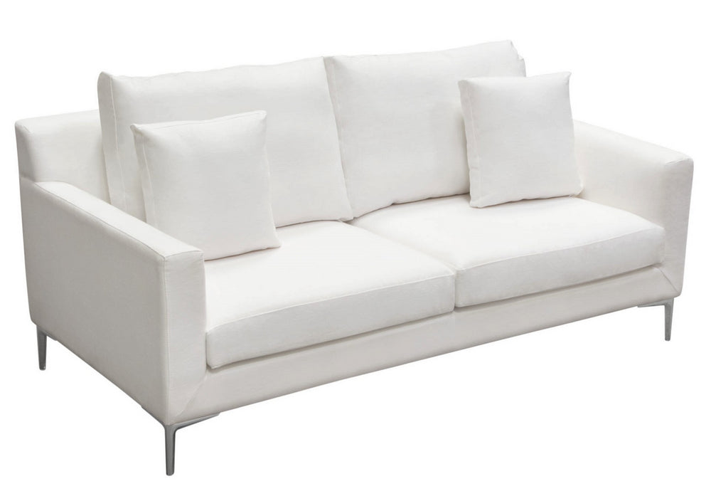 Seattle White Linen Loveseat