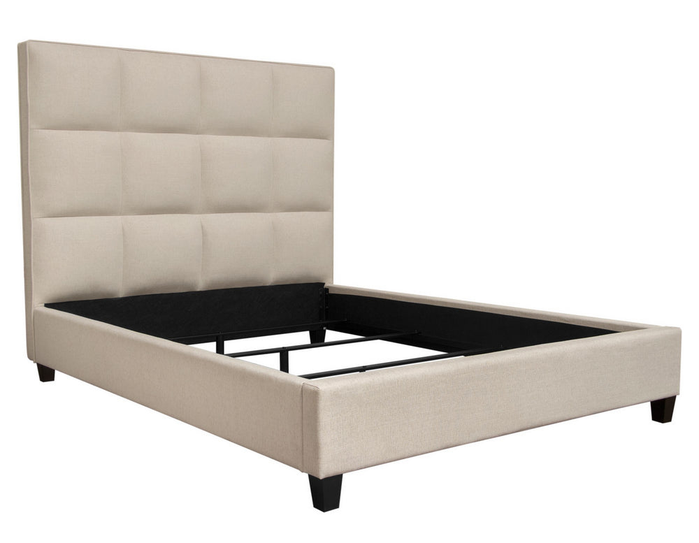 Devon Sand Fabric Upholstered Queen Bed