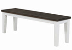 Kingman Espresso/White Wood Dining Bench