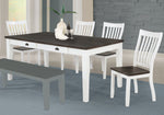 Kingman 5-Pc Espresso/White Wood Dining Table Set