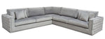 Envy 3-Pc Platinum Grey Velvet Sectional Sofa