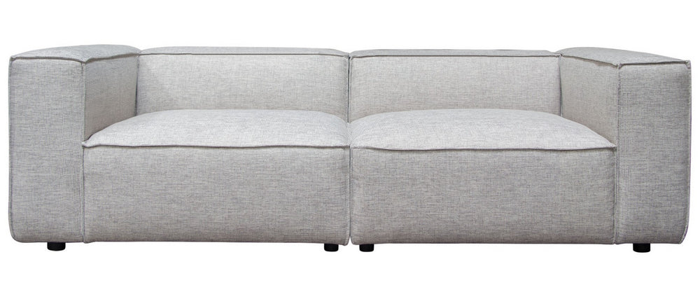 Vice Barley Plush Textured Fabric Modular 2-Seat Sofa