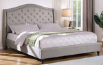 Sophie Grey Fabric Tufted King Bed