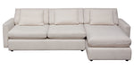 Arcadia 2-Pc Cream Fabric Reversible Sectional Sofa