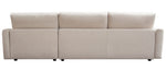 Arcadia 2-Pc Cream Fabric Reversible Sectional Sofa