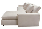 Arcadia 2-Pc Cream Fabric Reversible Sectional Sofa