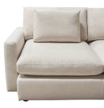 Arcadia 2-Pc Cream Fabric Reversible Sectional Sofa