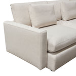 Arcadia 2-Pc Cream Fabric Reversible Sectional Sofa