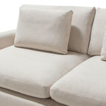 Arcadia 2-Pc Cream Fabric Reversible Sectional Sofa