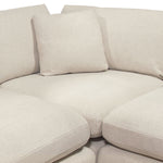 Arcadia 3-Pc Cream Fabric Sectional Sofa