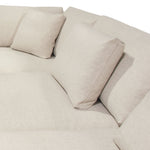 Arcadia 3-Pc Cream Fabric Sectional Sofa