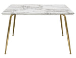 Chance Faux Marble Finish Wood/Metal Dining Table