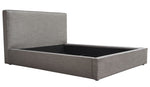 Cloud Grey Fabric Upholstered King Bed