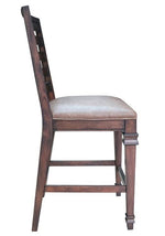 Delphine 2 Vintage Dark Pine Wood Counter Height Chairs