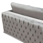 Envy 3-Pc Platinum Grey Velvet Sectional Sofa