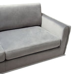 Envy 3-Pc Platinum Grey Velvet Sectional Sofa