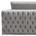 Envy 3-Pc Platinum Grey Velvet Sectional Sofa