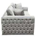 Envy Platinum Grey Velvet Loveseat