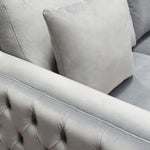 Envy Platinum Grey Velvet Loveseat