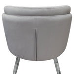 Grace 2 Grey Velvet/Chrome Metal Side Chairs