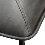 Jordan Weathered Grey Leatherette/Black Side Chair