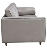 Juniper Champagne Grey Velvet Tufted Sofa