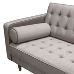 Juniper Champagne Grey Velvet Tufted Sofa