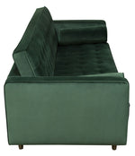 Juniper Hunter Green Velvet Tufted Sofa