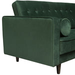 Juniper Hunter Green Velvet Tufted Sofa