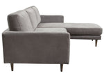 Kelsey Grey Fabric Reversible Sectional (Oversized)