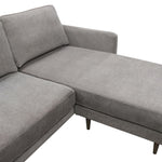 Kelsey Grey Fabric Reversible Sectional (Oversized)