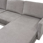 Kelsey Grey Fabric Reversible Sectional (Oversized)