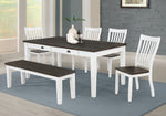 Kingman Espresso/White Wood Dining Bench