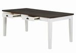 Kingman Espresso/White Wood Dining Table