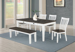 Kingman Espresso/White Wood Dining Table